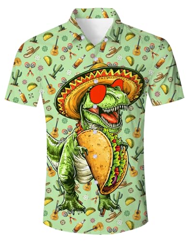 Chemise hawaïenne RAISEVERN homme coupe droite et manches courtes en taille XXL