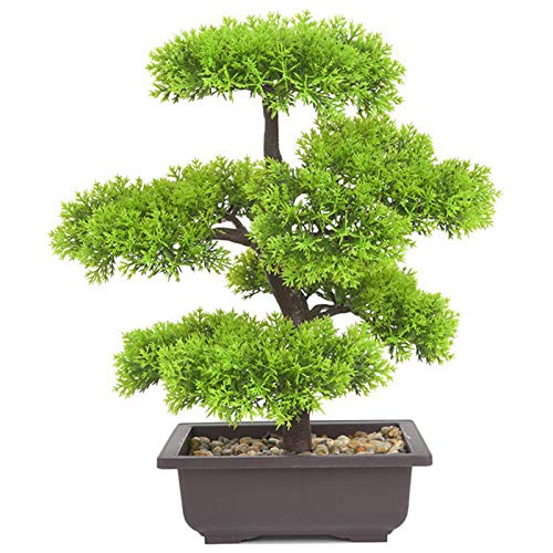 Naliovker Plantas Artificiales Pino Bonsai Peque？O áRbol Plantas en Maceta Flores Falsas Adornos en Macetas para la DecoracióN del Hogar DecoracióN del JardíN del Hotel
