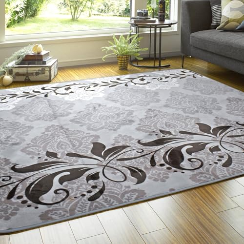 るるべ ラグ カーペット 洗える 3畳 200×240 おしゃれ オールシーズン ラグマット ホットカーペットカバー 床暖対応 ウォッシャブル ギャベ柄 接着剤不使用 71542 (アネラGY)