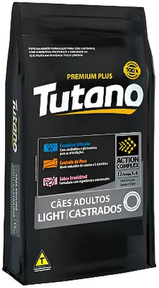 Ração Premium Plus Light para Cães Adultos Castrados, 3kg