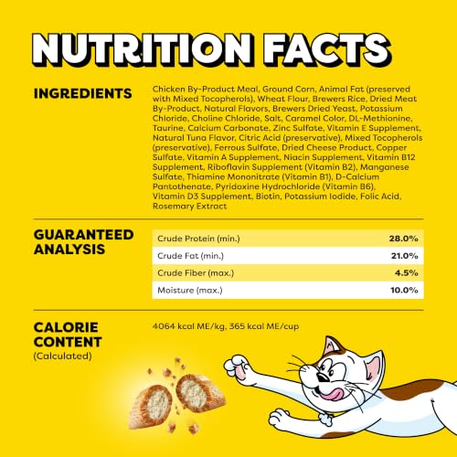 Temptations Jumbo Stuff Crunchy & Soft Cat Treats, Tuna, 14 oz | Crunchy outside, soft inside, under 2 calories per treat, resealable stay-fresh tub, 100% complete & balanced - Image 6