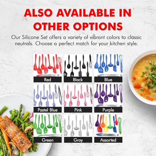 Chef Craft Premium Silicone Kitchen Tool and Utensil Set, 9 Piece, Purple by Chef Craft - Image 6