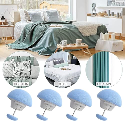 Image of Bed Sheet Clips Set with Button Fasteners Adjustable Grip Mattress Holder Anti Slip Bedsheet Fixer Clips for Home Bedding Accessories (Pack of 4 | Multicolor)