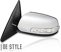 Vista 3 de DNA Motoring OEM-MR-KI1320212 - Espejo retrovisor para puerta del lado del conductor izquierdo con señal de giro y memoria compatible con Sorento