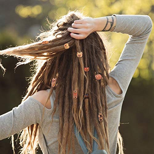 GOLRISEN 400 Pezzi Perline di Legno Stampato