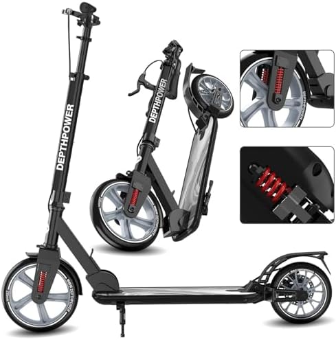 Big Wheels Kick Scooter for Kids Ages 6+, Teens and Adults, Max L...
