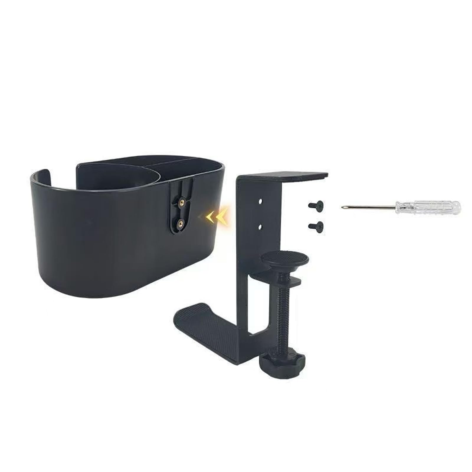 HANCLE Multifunctional Desktop Organiser Aluminum Alloy Cup Holder with Headphone Stand for Pen Phone Notebook Accessories Game Manager Owner