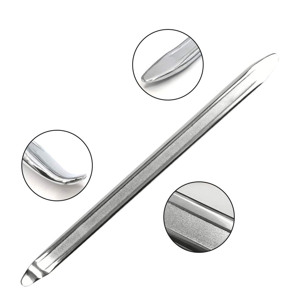 OctBird 3 Pezzi Leva per Pneumatici, 30 cm Leve Smontagomme Moto, Cacciagomme Super Resistente Spessore 6mm, Leve per Pneumatici in Acciaio per Moto Bicicletta Auto Scooter (Argento)