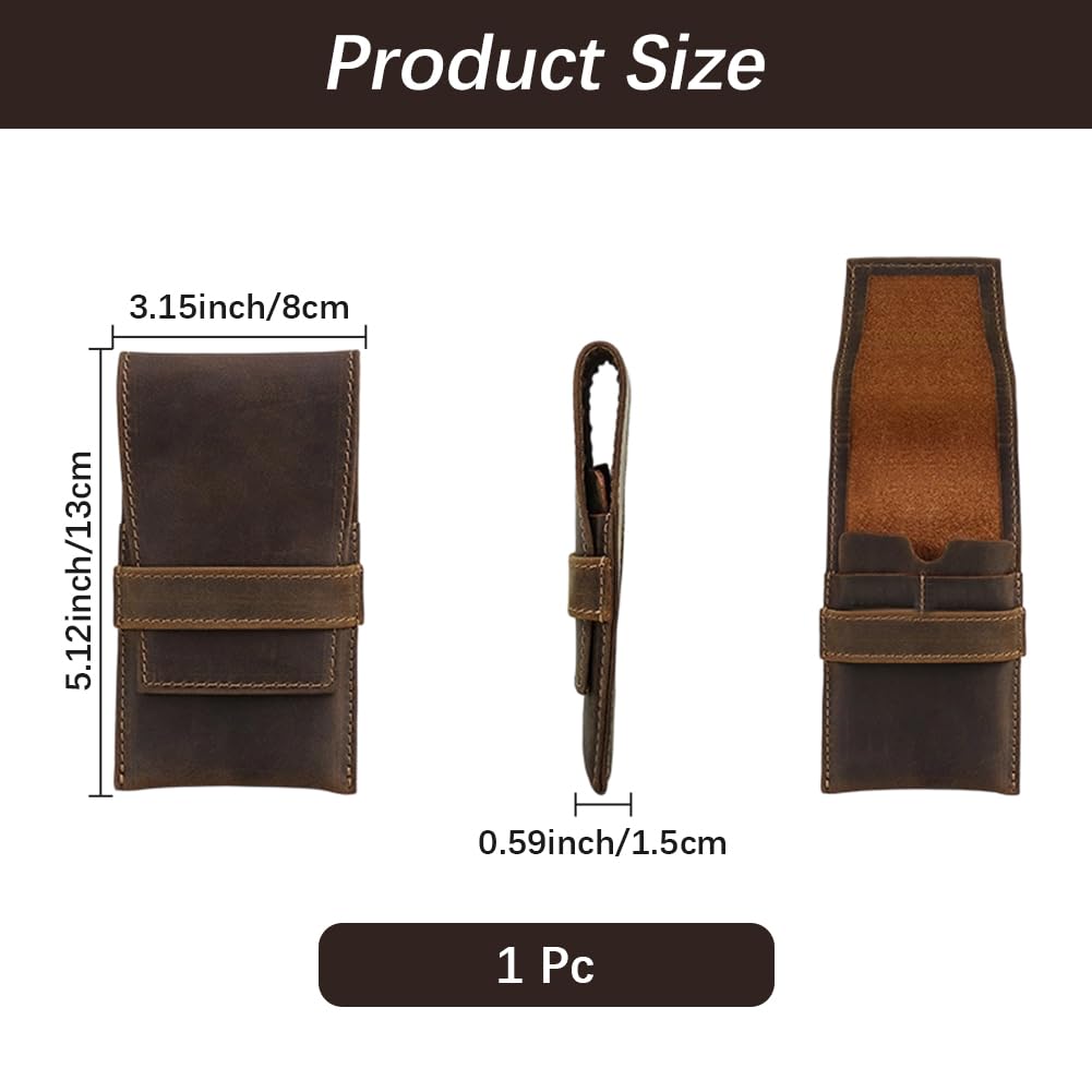 Estuche Vacío de Cuero Genuino para Kit de Manicura, Organizador de Aseo Personal, Pequeño Estuche de Viaje de Cuero de Vaca para Cortauñas, Mini Bolsa de Herramientas de Cuidado Personal