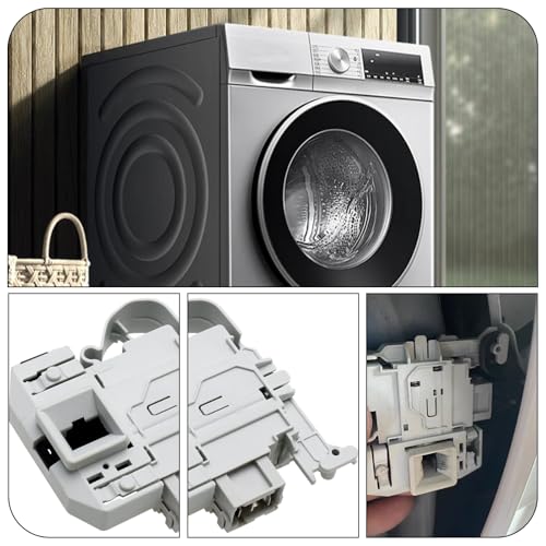 1 Stück Ersatzteil Elektrisches Türschloss für Waschmaschine 0638259 Kompatibel mit Bosch Siemens IQ100 IQ300 IQ500 IQ700