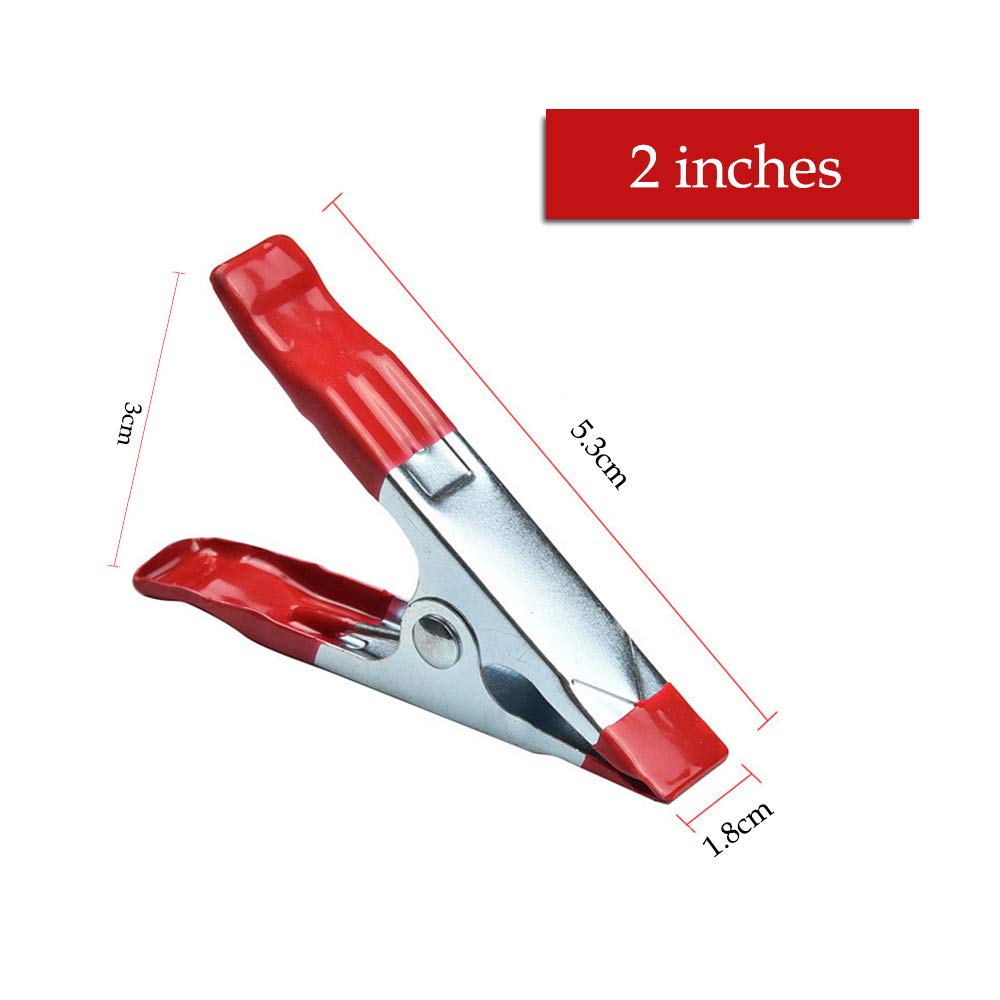 Morsetti a Molla in Metallo - Morsetti a Molla Robusto mercato Bancarella Tarpaulin lavorazione del Legno Clips 2 pollici 4 pollici, 2", 6PCS