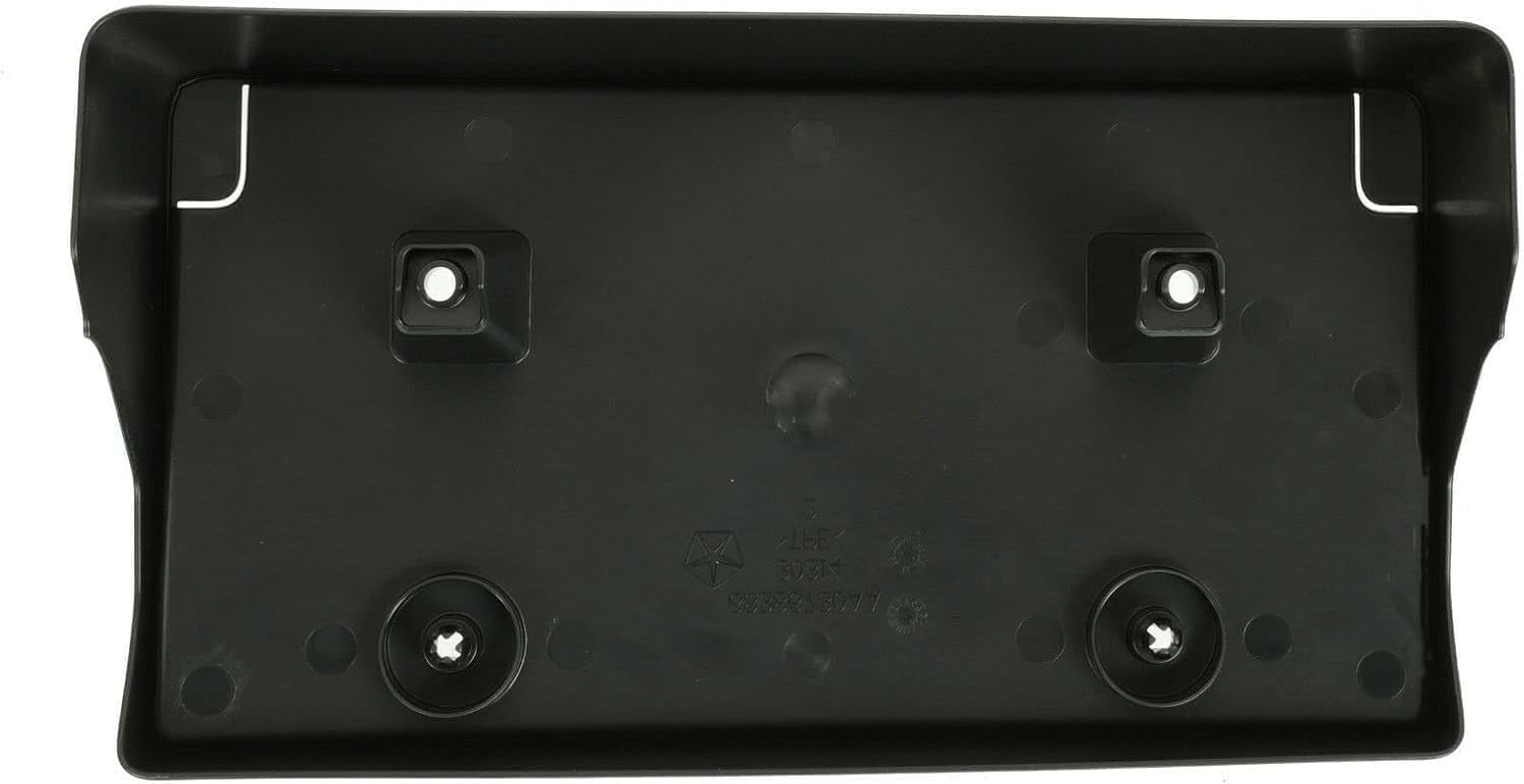 DAT AUTO PARTS Front License Plate Bracket Frame Cover Tag Holder Replacement for 2019-2024 Ram 2500 3500 4500 5500 Pickup Truck Except Power Wagon Black Textured Plastic CH1068166 68362197AA