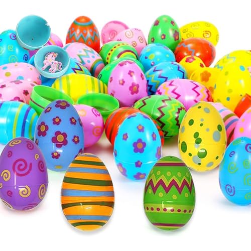 40 Oeufs de Pâques en Plastique à remplir,à remplir pour la Chasse de Pâques,réserves de Prix pour la Classe,Oeufs de Pâques en Plastique pour Les...