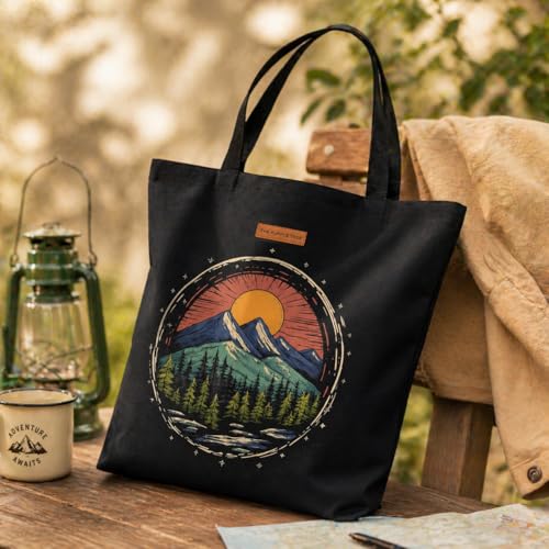 Image of The Purple Tree Eco-Friendly Canvas Tote Bag, Sustainable, Reusable Shopping, Beach, Travel or Everyday Tote, Wide Tote Bag