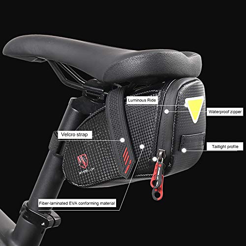 Bolsa de selim, Romacci Bolsa de selim para bicicleta de armazenamento à prova d'água para biciclet
