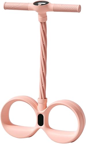 Pedal Resistance Band, 6-Tube Elastic Fitness Trainer, 60x29cm, Home Workout Equipment, Pilates Exercise Band, Non-Slip Foam Handle, for Yoga