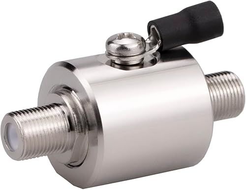 Whisary Tipo F Pararrayos Hembra a Hembra 75 ohmios Celular 2G 3G 4G LTE CATV Satélite con 90V Tubo de Gas Coaxial Lightning Aresster