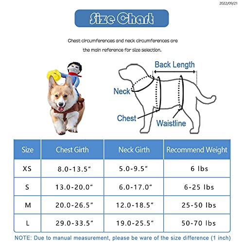 Hotumn Dog Halloween Costume Cowboy Rider Costume For Dogs Knight Style Funny Dog Clothes Amazing Dog Pet Suit Party Pet Costume For Small Medium Dogs Cats (L, Cowboy Rider) #TOP6