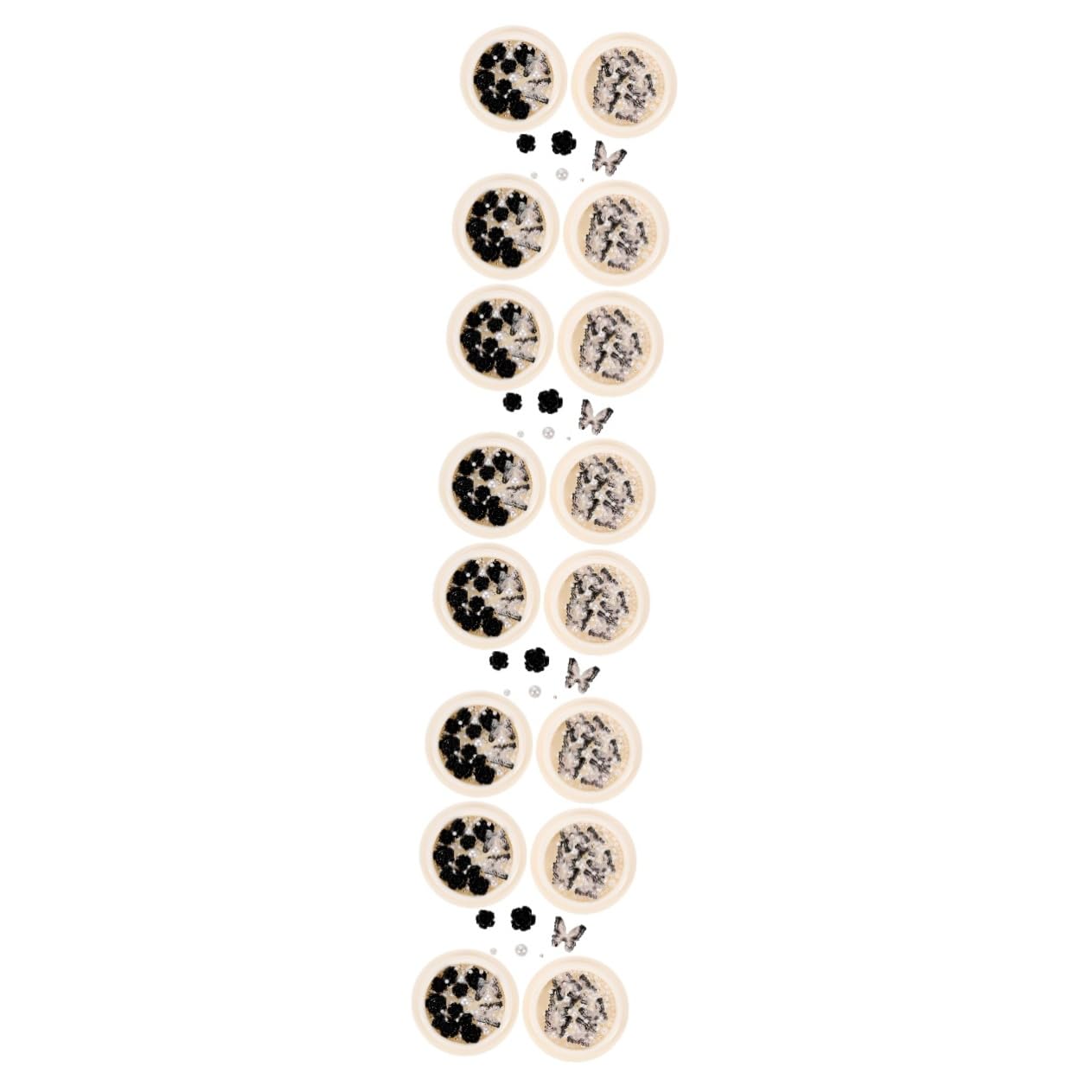 FRCOLOR 16 cajas de diamantes de uñas oscuros accesorios para uñas piedras de uñas de gel perlas piedras preciosas DIY decoración de uñas diamantes de imitación joyas uñas piedras preciosas clavos