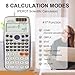 Scientific Calculators, IPEROT Solar Scientific Calculator Large Screen 417 Function, Calculators Very Suitable for High School and College Students Calculus Algebra and Other Math Textbooks (Solar)
