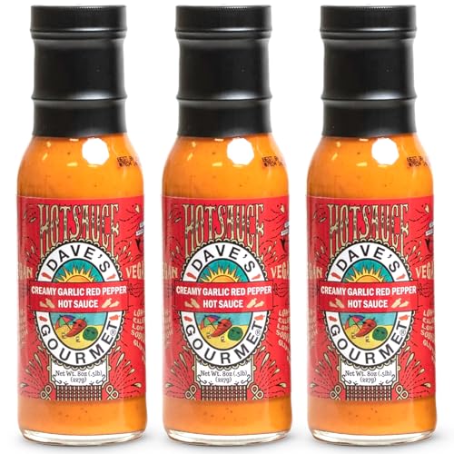 Dave's Gourmet Creamy Garlic Red Pepper Hot Sauce - Medium