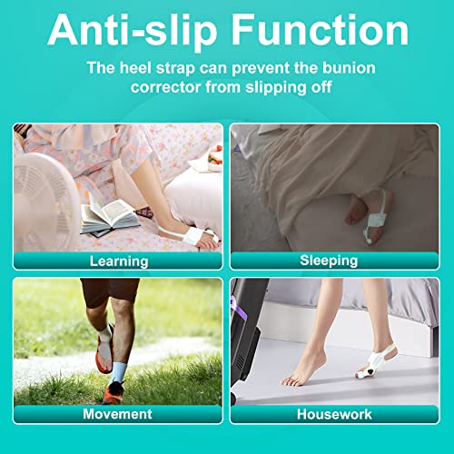Hyueaph Bunion Corrector For Women & Men Big Toe, Orthopedic Bunion Toe Straightener Adjustable Bunion Splint With Knob Correction, Inner Silicone Pad Anti-Slip Heel Strap #TOP6