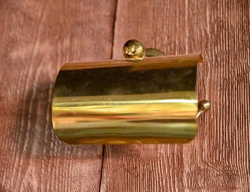 Eoqifjm As Shown In The Picture Wall-Mounted Unlacquered Solid Brass Toilet Paper Holder: Gold Finish, Sturdy Bathroom Tissue Rack For Luxury Organizing