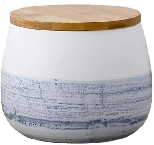 Recipientes de cocina de cerámica para almacenamiento de alimentos con tapa hermética para granos de café, chutneys, harina de azúcar, especias,