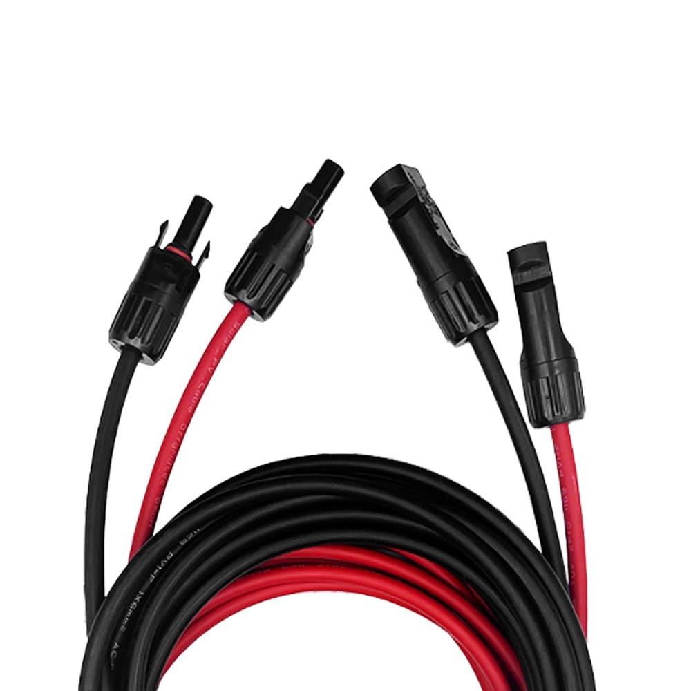 Offgridtec Solar-Verlängerungskabel, PV-Stecker zu PV-Stecker, 6mm² verzinnte Kupferlitze, doppelt isoliert, XLPO, TÜV SÜD EN50618-zertifiziert, UV-beständig, für Photovoltaikanlagen (10m,Rot/Schwarz)