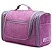 WANDF Groß Waschtasche, Kulturtasche zum Aufhängen für Damen, Kulturbeutel Herren Gross, Waschbeutel für Camping Reisen für Kinder Frauen Mann ( Lila )