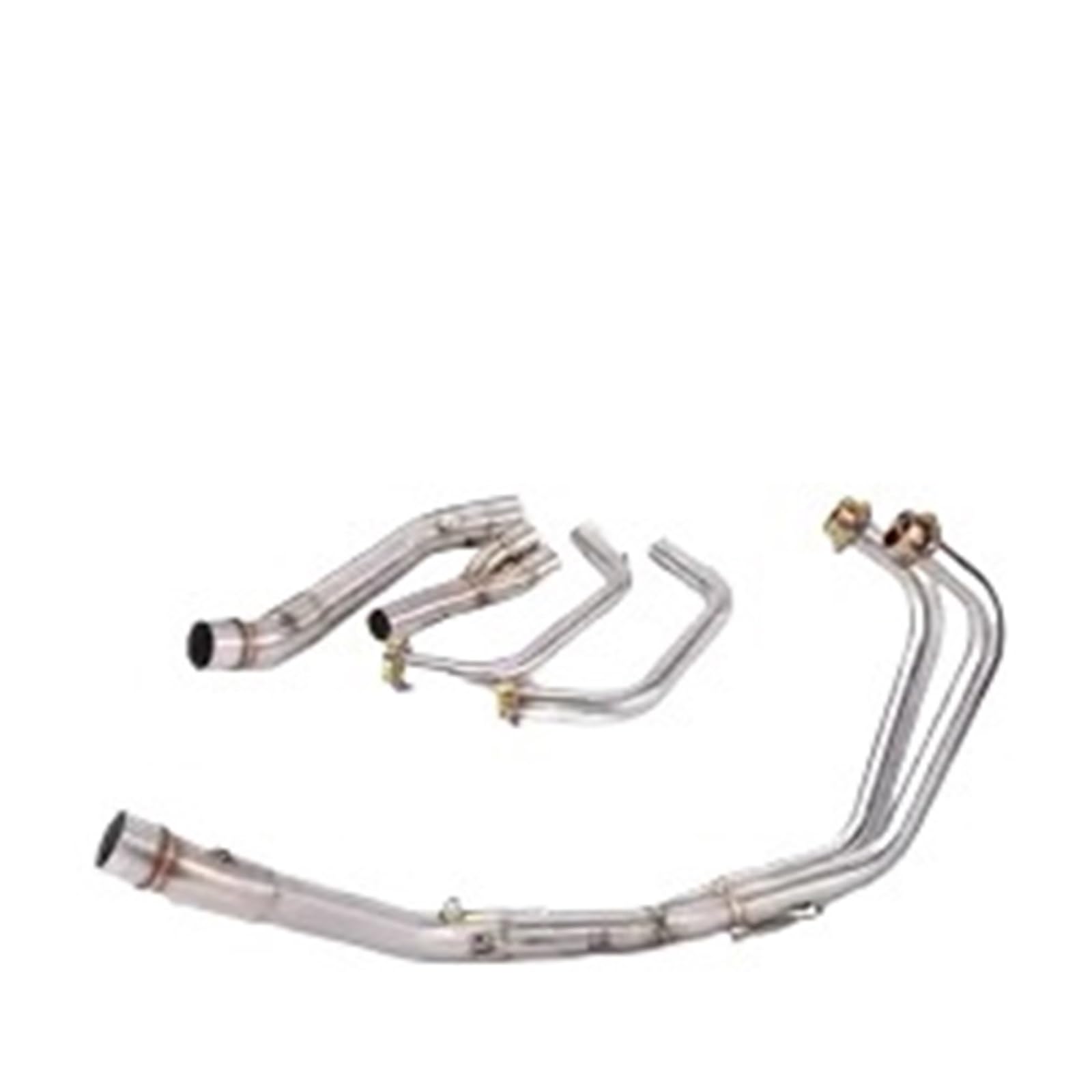 rura wydechowa motocyklowy wydech Pełny Układ Wydechowy Rura Środkowa Slip On Pasuje Do Yamaha YZF R25 R3 MT03 2015 2016 2017 2018 2020(Type A)