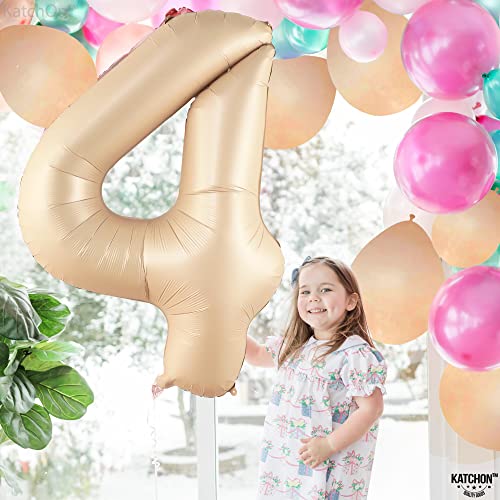 Image of KatchOn Caramel 4 Balloon Number 40 Inch