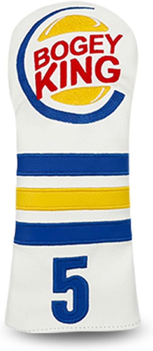 Golf Club Cover 1/3/5 Wood and Hybrid Club Case Funny Burger King Design Attractive Personalized Accessories on the Course (5 Fairway Wood Headcover)