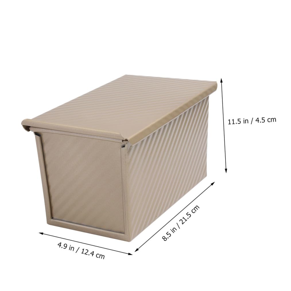 Alipis Kastenform mit Deckel, Antihaftbeschichtet aus Aluminium | Toastform, Zufällige Farbe Gold, für Hausgebrauch, Backzubehör für Brotliebhaber
