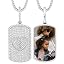 542 Silver small square pendant&Franco chain]