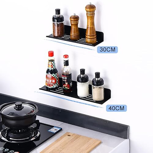 Floating Shelves 2 Pack For Bathroom, 11.8 X 4.7 Inch, Wall Mounted Floating Tray,Narrow Counter Organizer Shelf, Self Adhesive Shower Shelves For Bathroom, Laundry Room,Kitchen, Farmhouse, Rv #TOP6