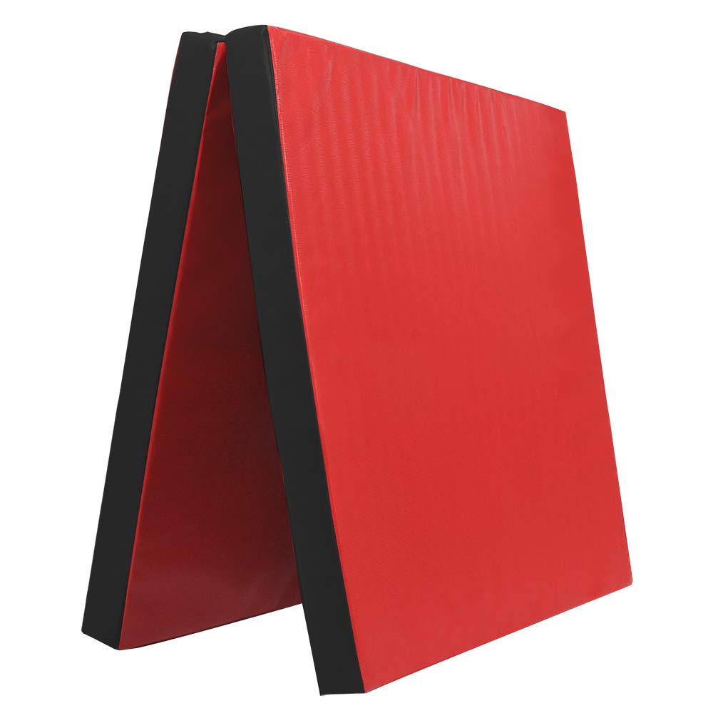Grevinga® klappbare Turnmatte | RG 22 | 200 x 100 x 6 cm | ROT-SCHWARZ