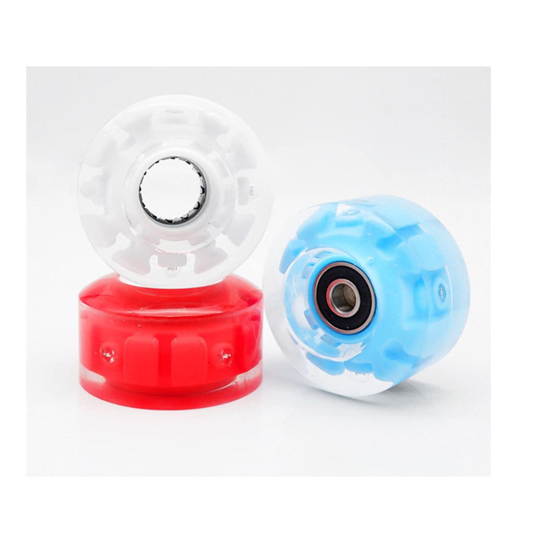 Paquete de 8 ruedas iluminadas de 58 x 32 mm con rodamientos para patines de cuatro o accesorios de patinaje de doble fila al aire libre o monopatín