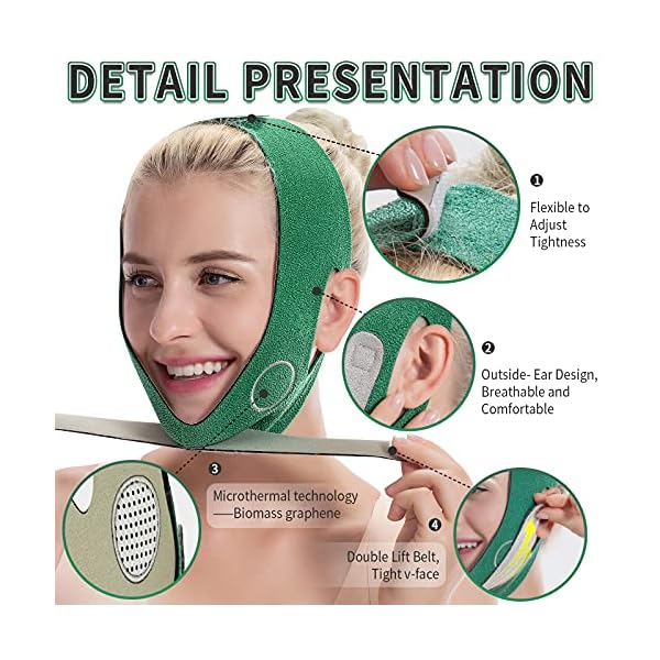Double-Chin-Reducer-V-Line-Lifting-Mask-Breathable-Face-Slimming-Strap-Reusable-V-Line-Face-Shapes-Chin-Cheek-Lift-Up-Anti-Wrinkle-Lifting-Belt-for-Women-Men-Green Double Chin Reducer, V Line Lifting Mask, Breathable Face Slimming Strap, Reusable V-Line Face Shapes Chin Cheek Lift Up Anti Wrinkle Lifting Belt for Women Men (Green)
