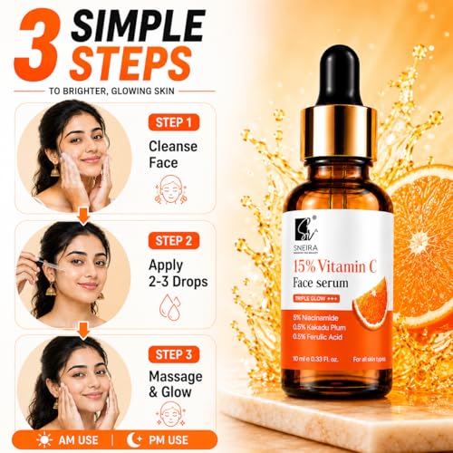 Image of 15% Vitamin C Face Serum with Niacinamide, Kakadu Plum & Ferulic Acid | Facial Serum for Dull & Uneven-Looking Skin | Lightweight Daily Skincare for Women & Men - 10ml