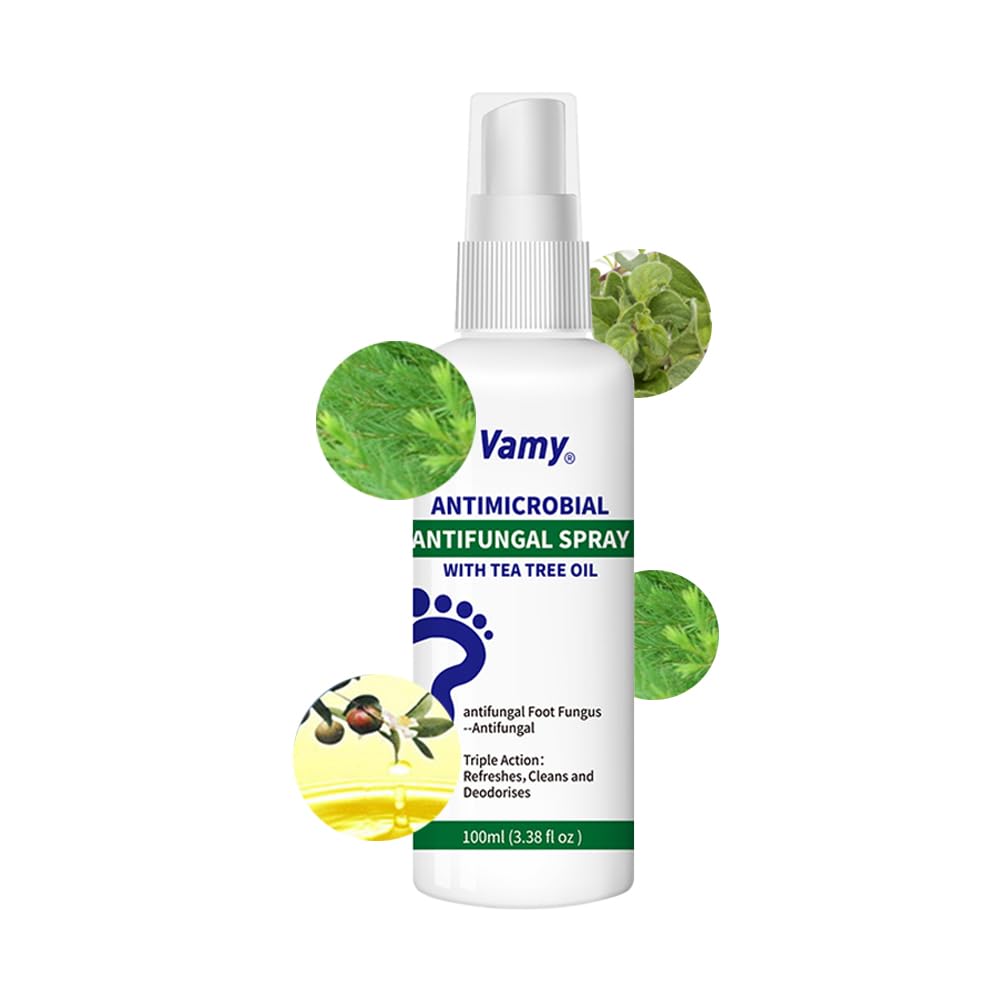 VAMY Natural Foot & Shoe Deodorizer Spray -Athletes Foot Spray, Natural Foot Care for Itching & Odor Relief, Soothing Formula with Botanical Extracts.