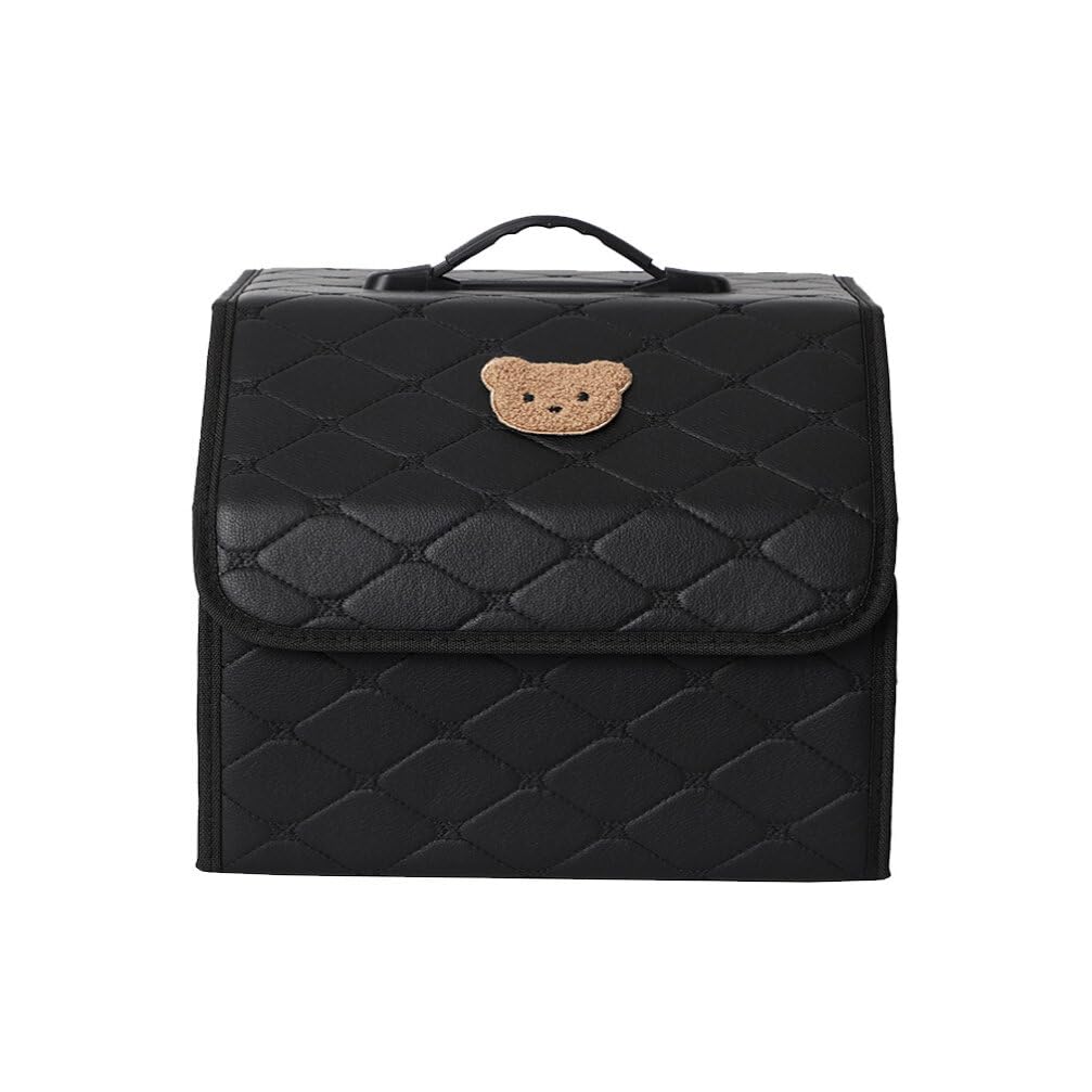 Gatuida Caja Organizadora para Maletero de Coche Oso, Plegable, Piel