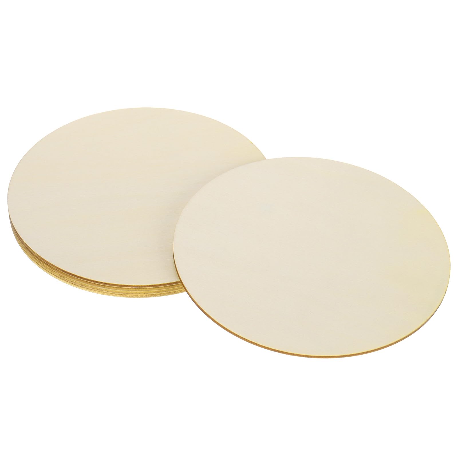 DMiotech Basswood Sheet Round Unfinished Wood Boards 6 Inch x 1/8 Inch Plywood Wood Circles Wood Discs for Crafts Painting Hobby DIY Model Projects 5 Pack