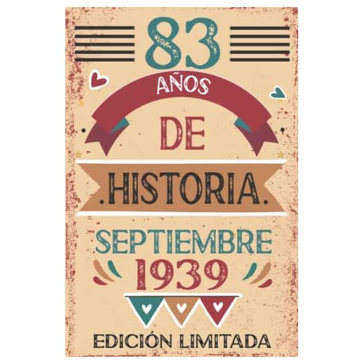83 Años De Historia septiembre 1939: Libro de visitas, cuaderno, 110 páginas de felicitaciones, idea de regalo, regalo Para la esposa, novia, mujer, La madre