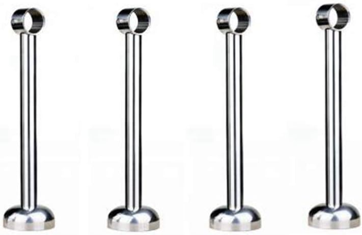 Haoun Bracket for Curtain Rod,4 Set Ceiling Mount Bracket Closet Rod Brackets Size 1.25 Long 5.90 Inch Stainless Steel Wardrobe Rod Bracket Wall Mounted