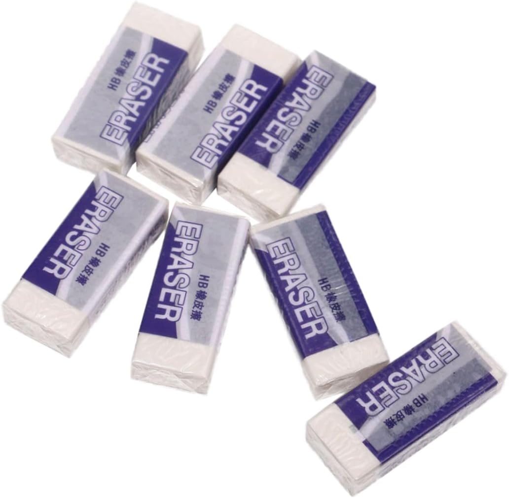 Lurrose 20pcs Bulk Pencils for Classroom Whiteboard Erasers Drawing Eraser Pack