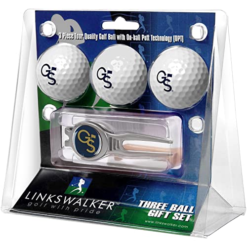 Linkswalker Georgia Southern Eagles - 3 Golf Ball Gift Pack With Kool Divot Tool #TOP14