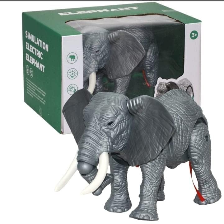 Buyline Light and Sound Animal Toy Walking Animal with Battery Operated for You Kids (Multicolour) (Big Elephant) (B0C152QSSC) Amazon Price History, Amazon Price Tracker