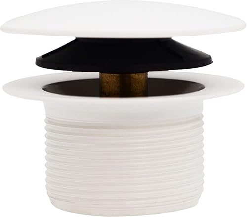 Miniatura 10 de Westbrass A398RK-50 Tapón de drenaje de bañera con punta de hongo de rosca gruesa NPSM de 1-12 pulgadas con placa frontal de desbordamiento