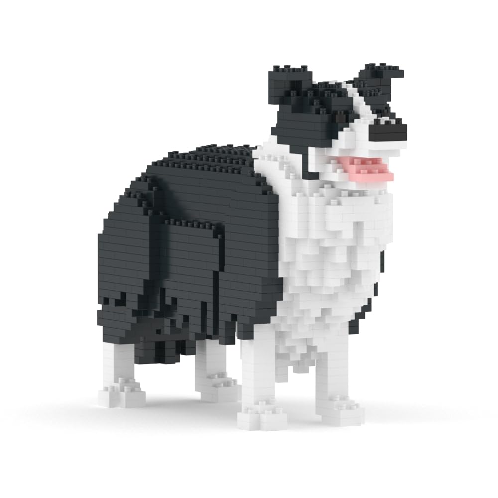JEKCA | Border Collie 01S-M01 - zestaw klocków budowlanych, rzeźby w blokach budowlanych, zestaw kolekcjonerski, idealny pomysł na prezent